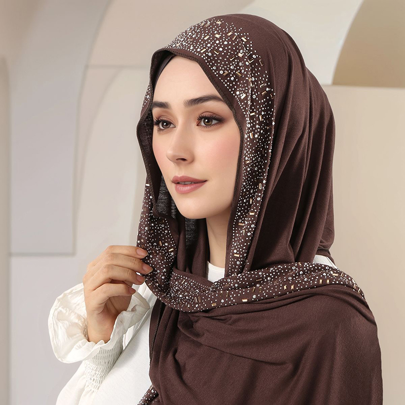 Women'S Fashion Jersey - Ramadan Muslim Shimmer Rhinestone Jersey Cotton