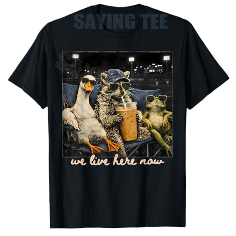 Women Fashion Now - Funny Goose Raccoon Frog Baseball Ballfield