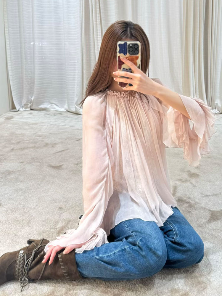 Lace ruffled loose top, stylis - đánh giá và giá Women'S Fashion For Summer 2026