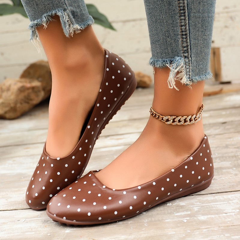 Ladies White Polka Dot Flats R - đánh giá và giá Women'S Fashion Walking Shoes