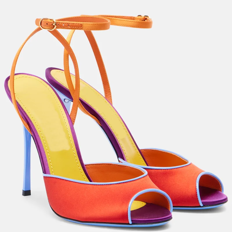Satin Mixed Colors Peep Toe Sa - đánh giá và giá Women Fashion Nova