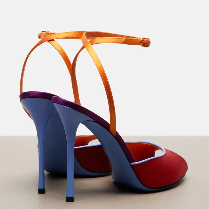 Satin Mixed Colors Peep Toe Sa - đánh giá và giá Women Fashion Nova