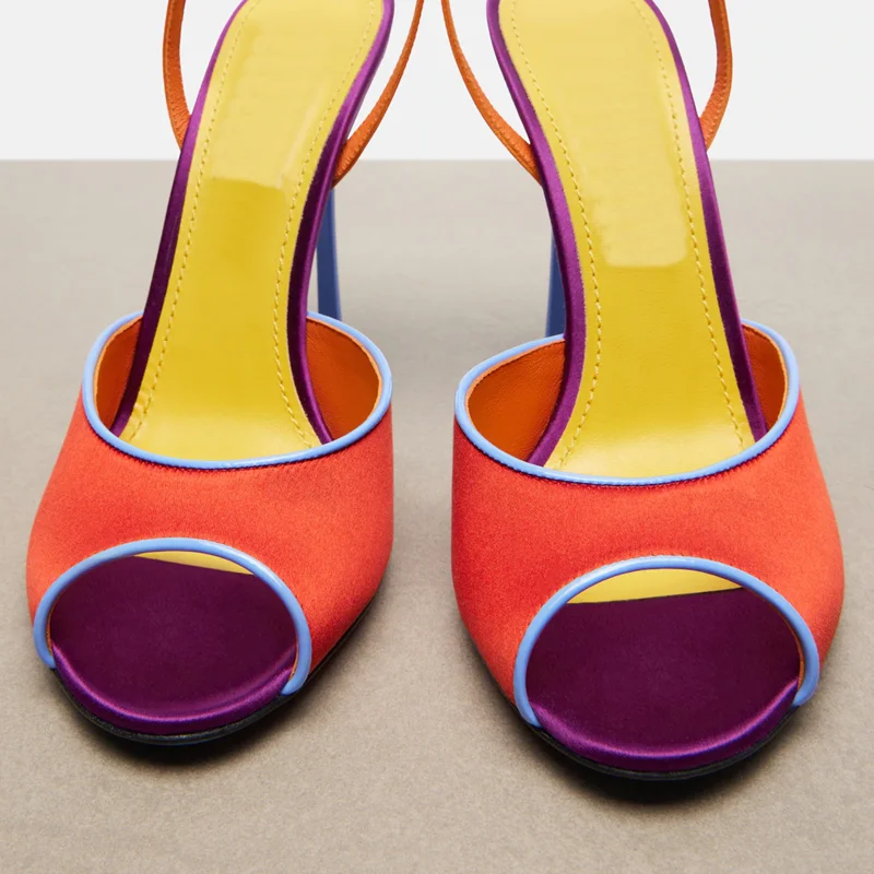 Satin Mixed Colors Peep Toe Sa - đánh giá và giá Women Fashion Nova