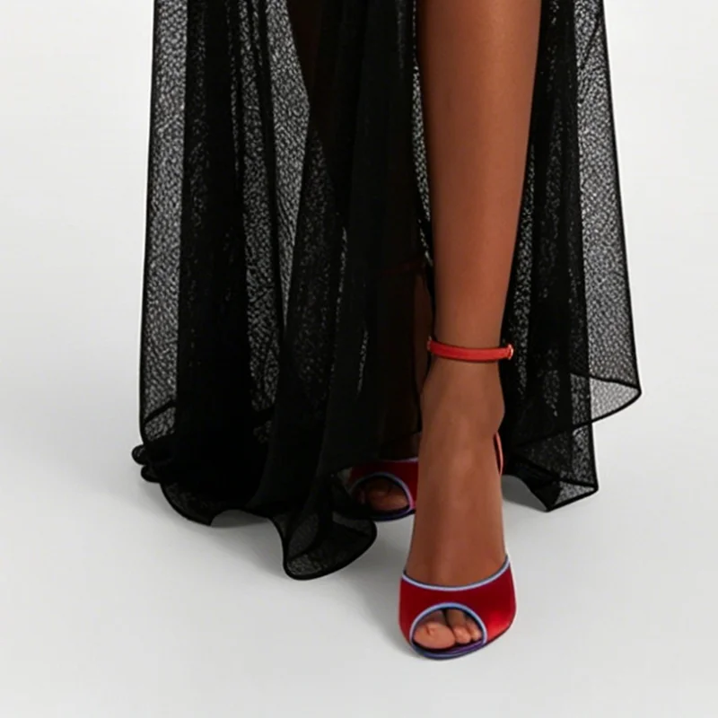 Satin Mixed Colors Peep Toe Sa - đánh giá và giá Women Fashion Nova