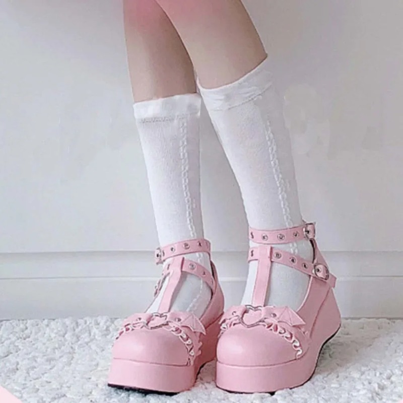 New Sweet Heart Buckle Wedges  - đánh giá và giá Women'S Fashion Walking Shoes