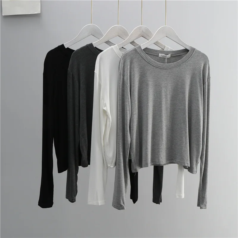 O Neck Cotton Blend Long Sleev - đánh giá và giá Women'S Fashion Jersey