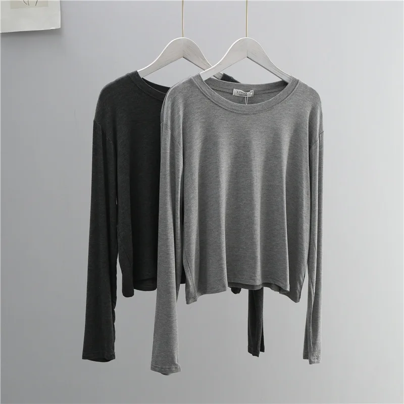 O Neck Cotton Blend Long Sleev - đánh giá và giá Women'S Fashion Jersey