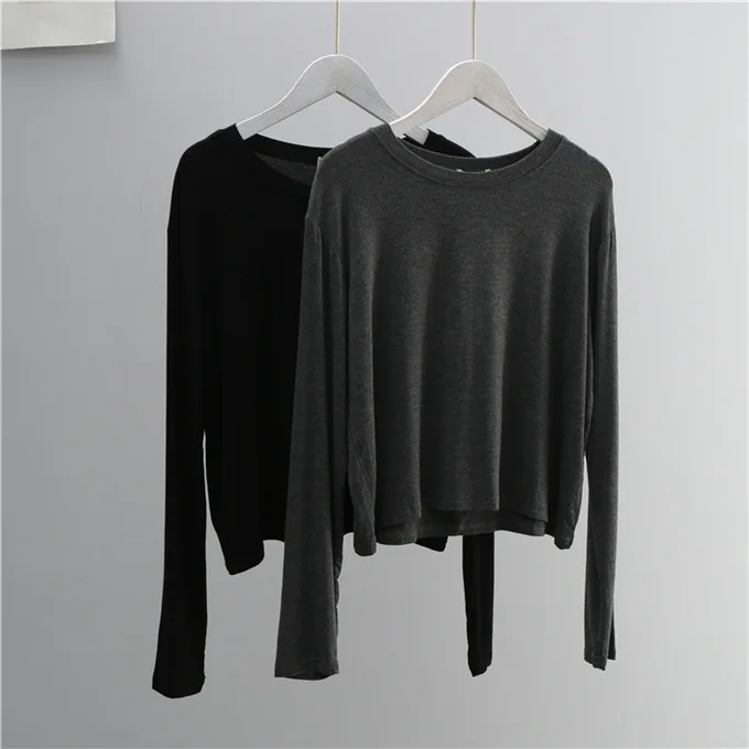 O Neck Cotton Blend Long Sleev - đánh giá và giá Women'S Fashion Jersey