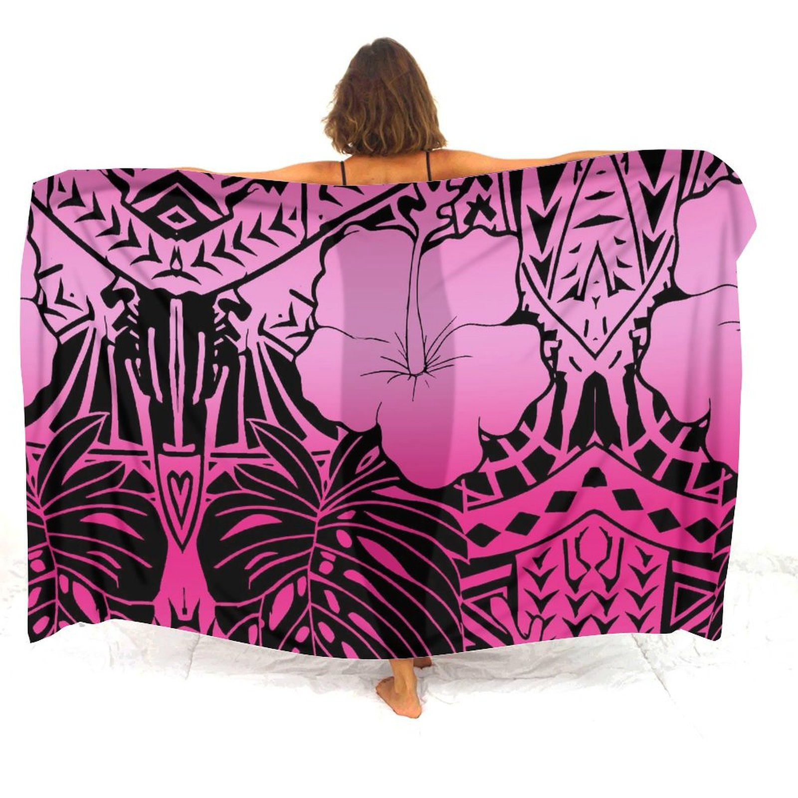 Customizable Polynesian Floral - đánh giá và giá Printed Wrap Skirt