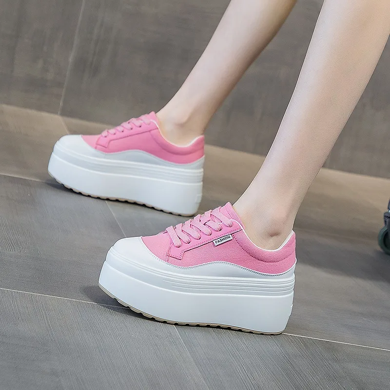 8cm New Canvas Genuine Leather - đánh giá và giá Women'S Fashion Gym Shoes