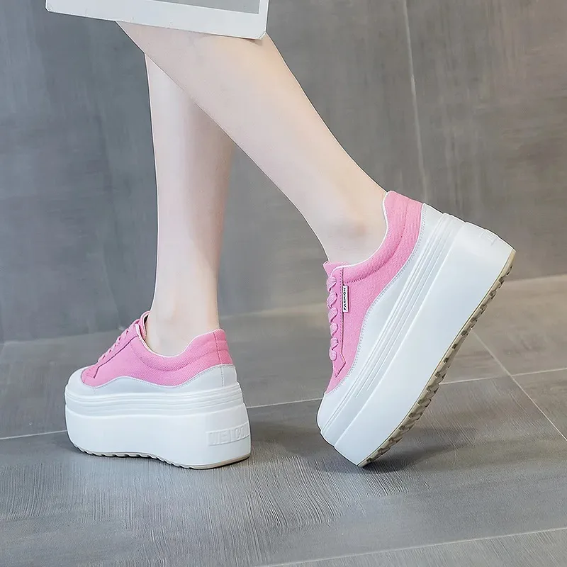 8cm New Canvas Genuine Leather - đánh giá và giá Women'S Fashion Gym Shoes