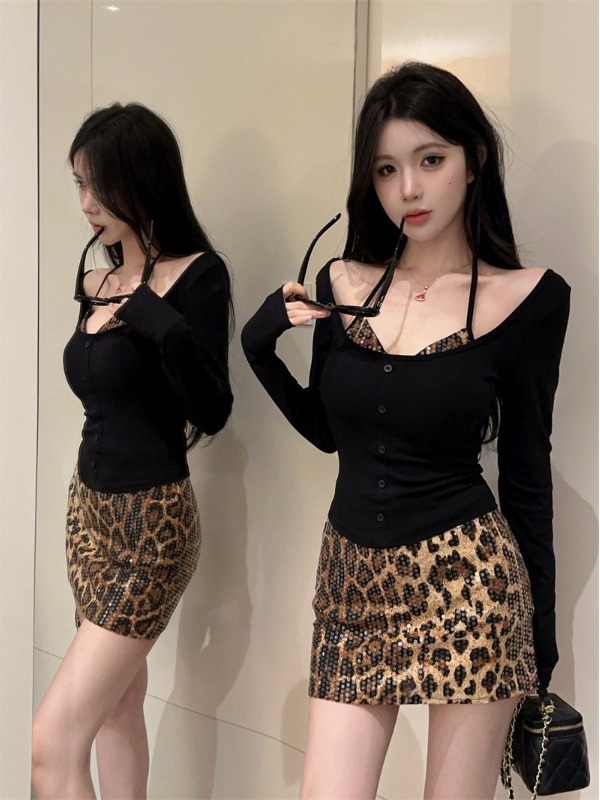 Sexy Leopard Print Wrap Chest  - đánh giá và giá Printed Wrap Skirt