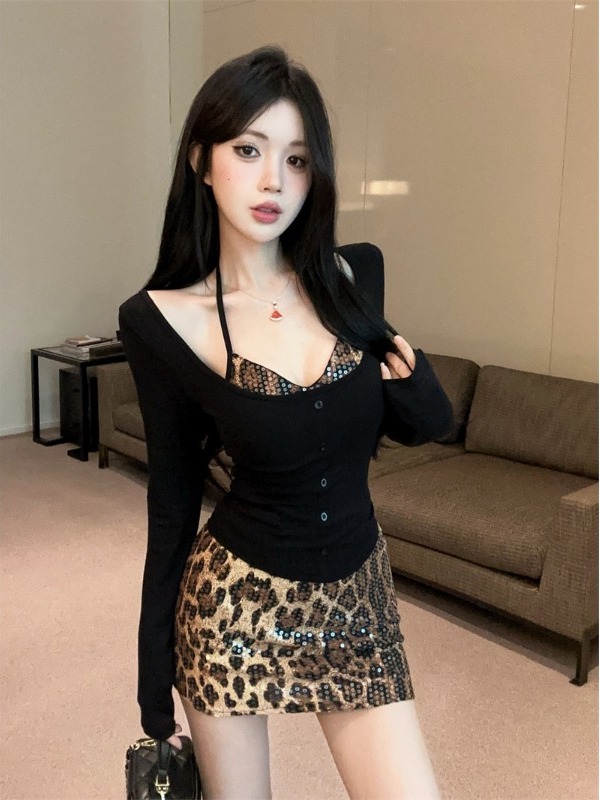 Sexy Leopard Print Wrap Chest  - đánh giá và giá Printed Wrap Skirt