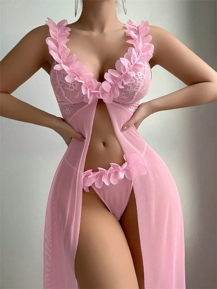 Pink Floral Lace See Through N - đánh giá và giá Floral Summer Dress