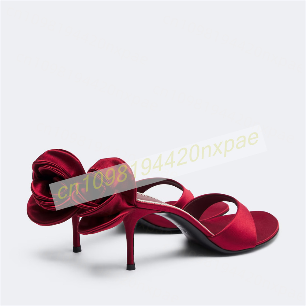 Women Red Satin Thong Mule San - đánh giá và giá Floral Summer Dress