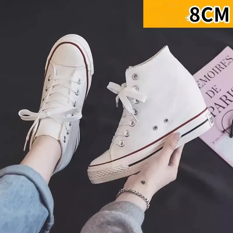 High 8cm Platform Canvas Shoes - đánh giá và giá Women'S Fashion Gym Shoes