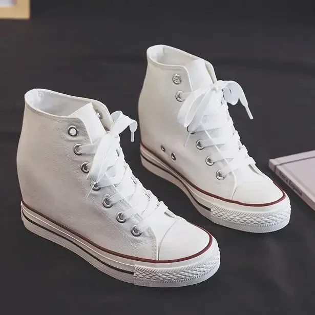 High 8cm Platform Canvas Shoes - đánh giá và giá Women'S Fashion Gym Shoes