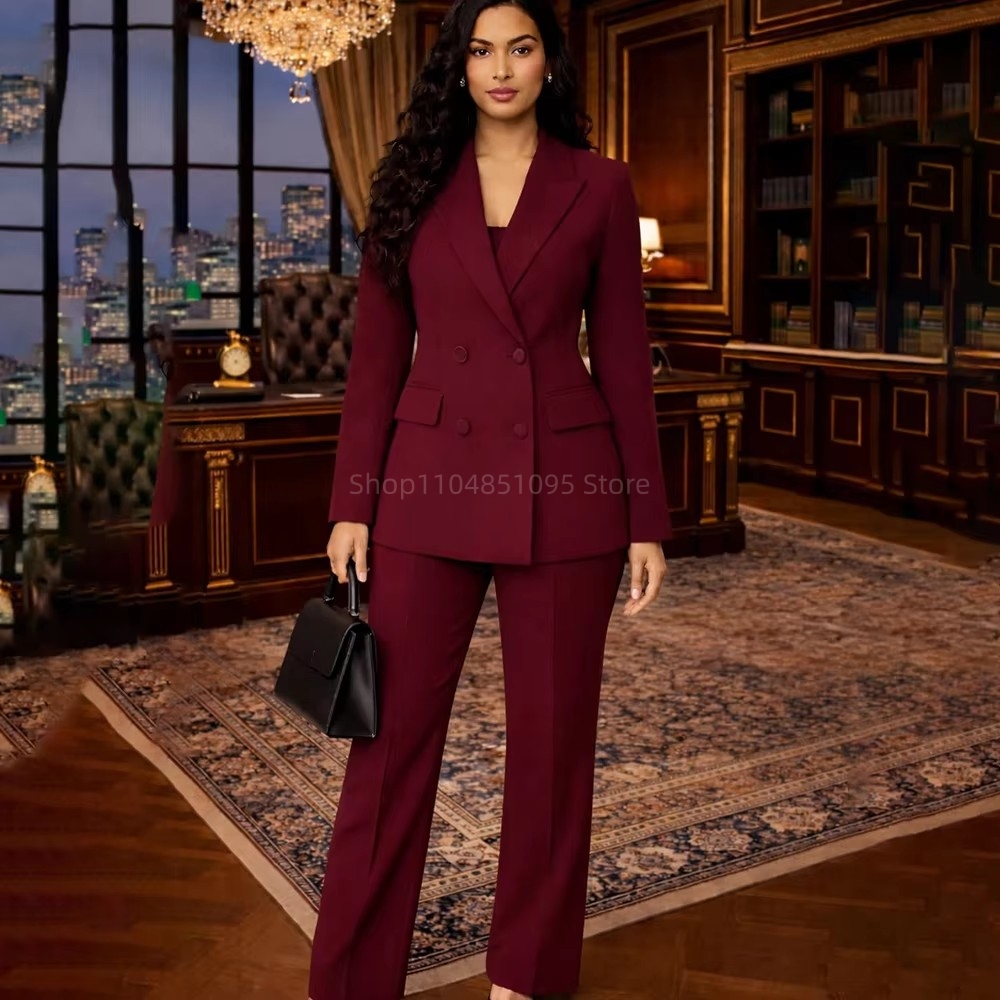 Fashion Chic Burgundy Suits fo - đánh giá và giá Women'S Fashion Jersey