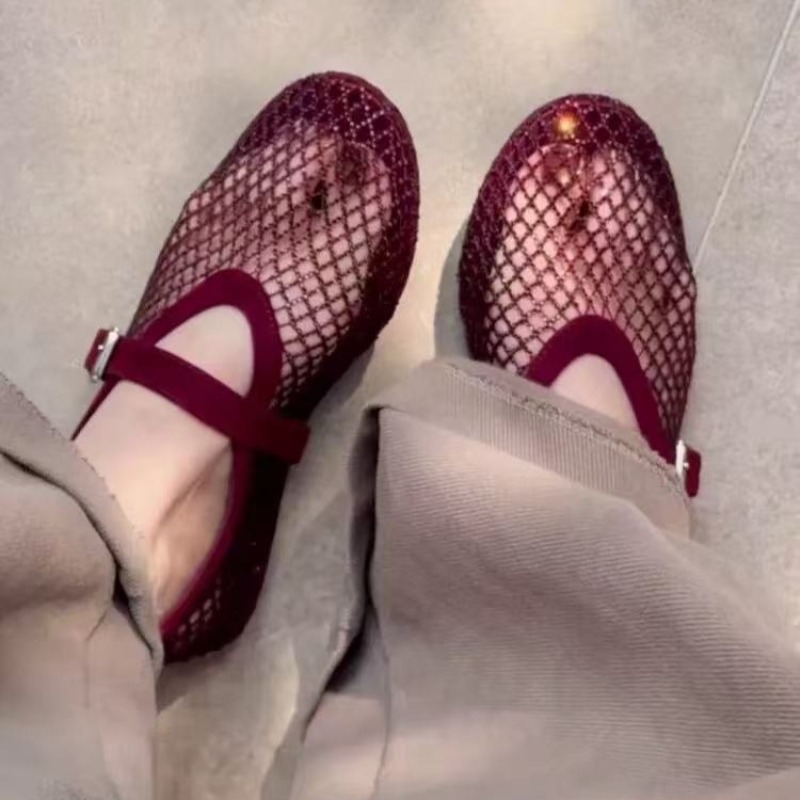 Hollow Rhinestone Baotou Sanda - đánh giá và giá Women'S Fashion Walking Shoes