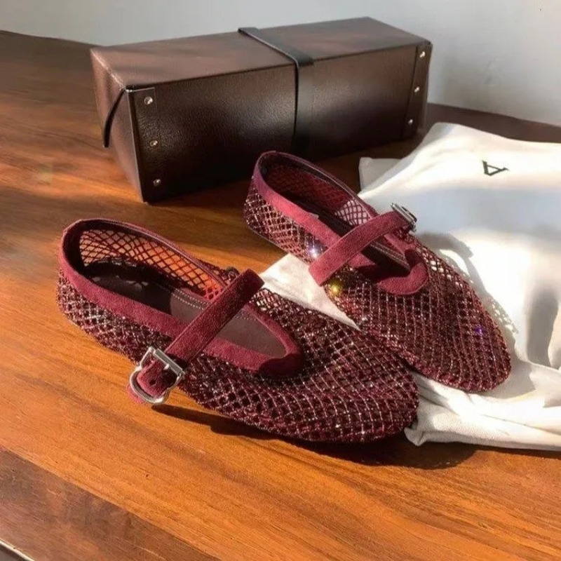 Hollow Rhinestone Baotou Sanda - đánh giá và giá Women'S Fashion Walking Shoes