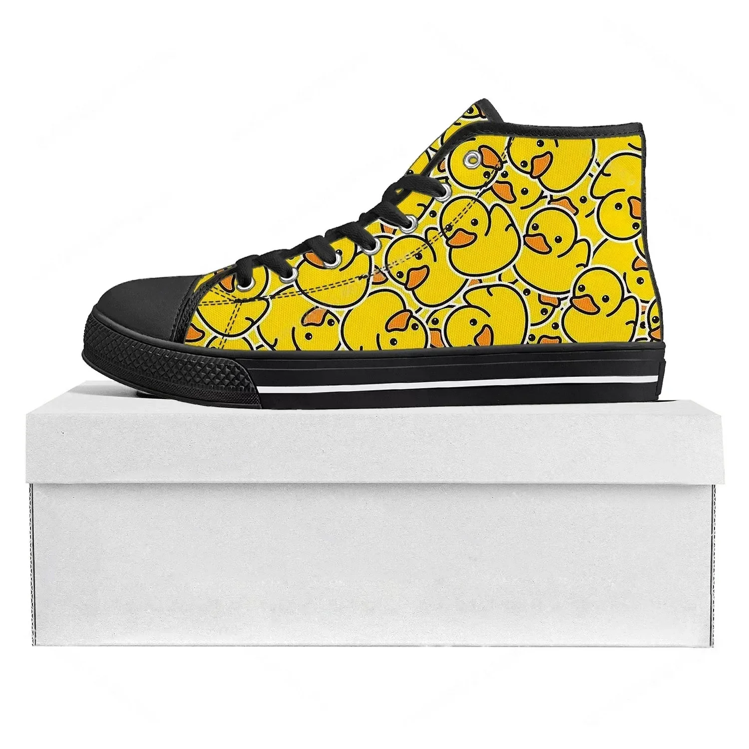 Yellow Duck Printed High Top H - đánh giá và giá Women'S Yellow Fashion Sneakers