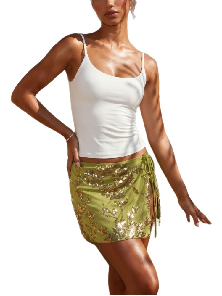 Womens Sequins Dance Beach Ski - đánh giá và giá Printed Wrap Skirt